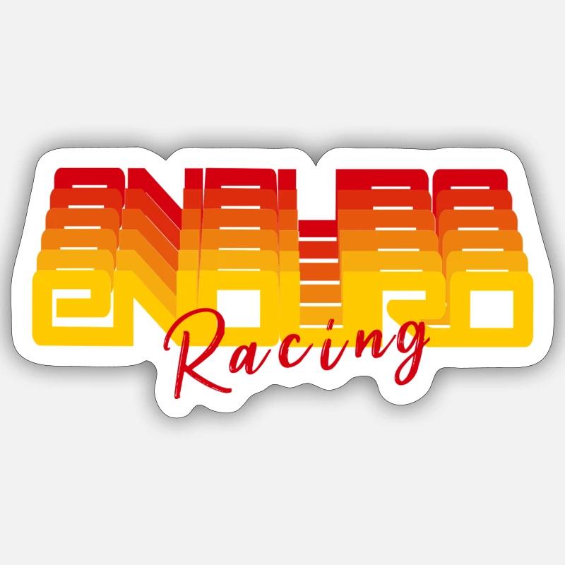daft enduro - Sticker taille S (10 x 10 cm) - blanc mat