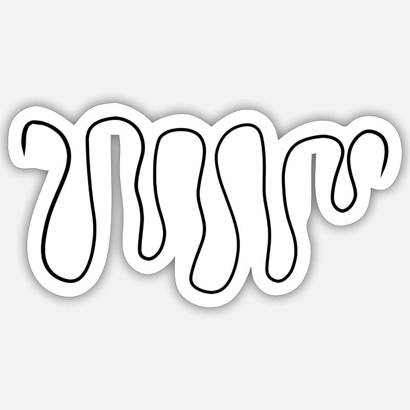 courbe courbe courbe Sticker taille S (10 x 10 cm)