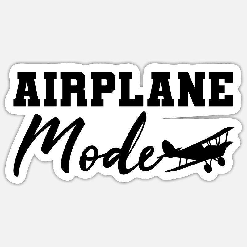 Airplane Pilot Fly Flight Mode An i Gift Sticker size S (10 x 10 cm)