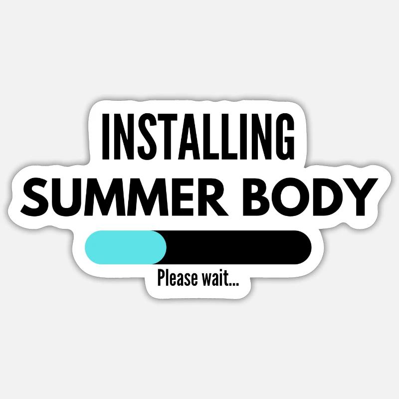 Installing summer body Sticker taille S (10 x 10 cm)