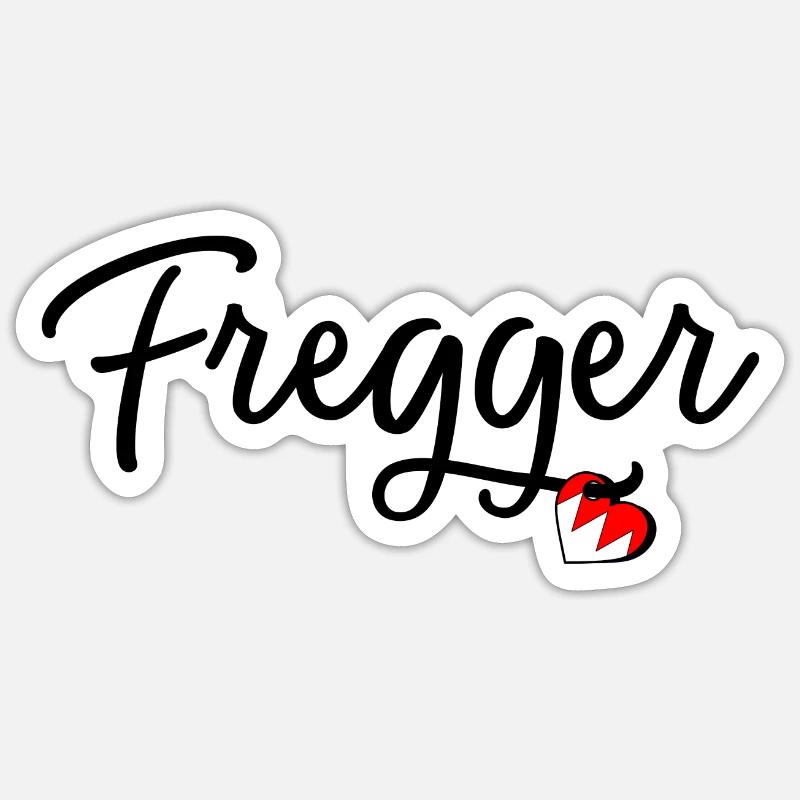 Fregger - Sticker Größe S (10 x 10 cm) - Mattweiß