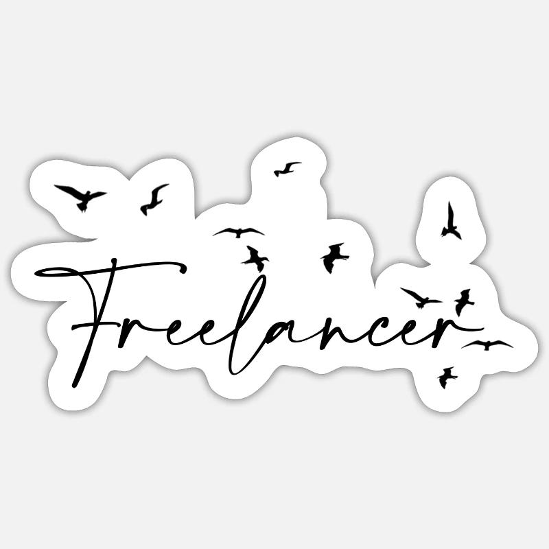 Freelancer - Sticker size S (10 x 10 cm) - white matte