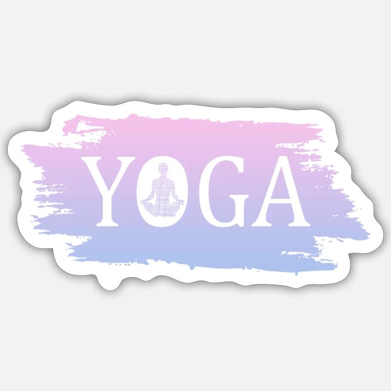 Yoga - Sticker Größe S (10 x 10 cm) - Mattweiß
