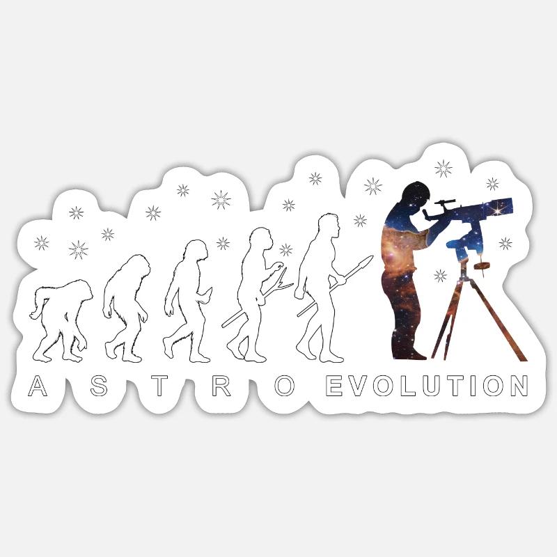 Astronomy Evolution Astrophotography Gift Sticker size S (10 x 10 cm)
