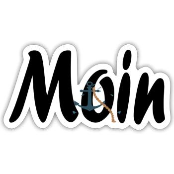 Moin nach Hamburg - Sticker Größe S (10 x 10 cm) - Mattweiß - Vorne