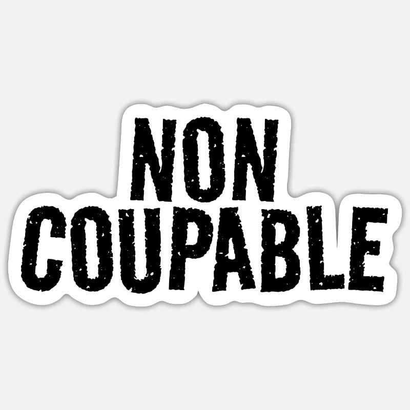 non coupable Sticker taille S (10 x 10 cm)