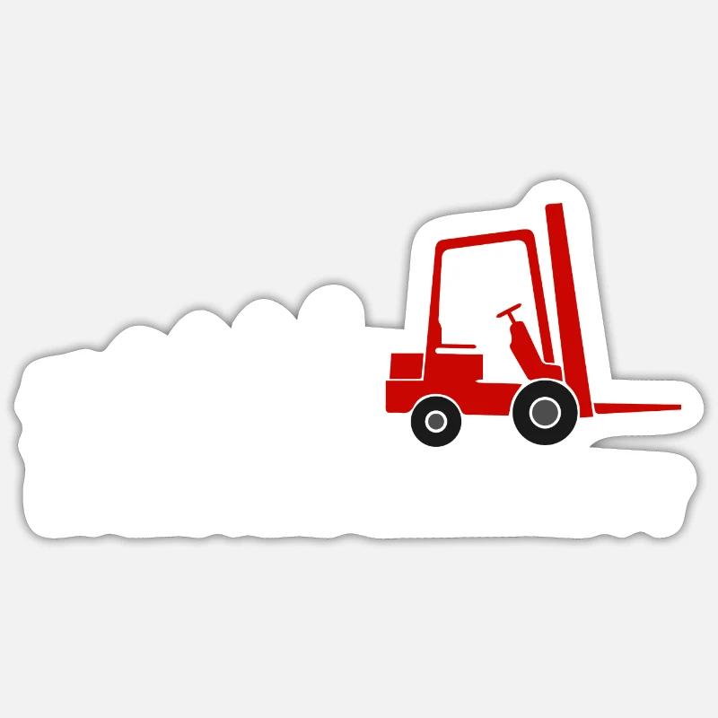 Evolution Lagergott Staplerfahrer Lustiges Stapler Sticker Größe S (10 x 10 cm)