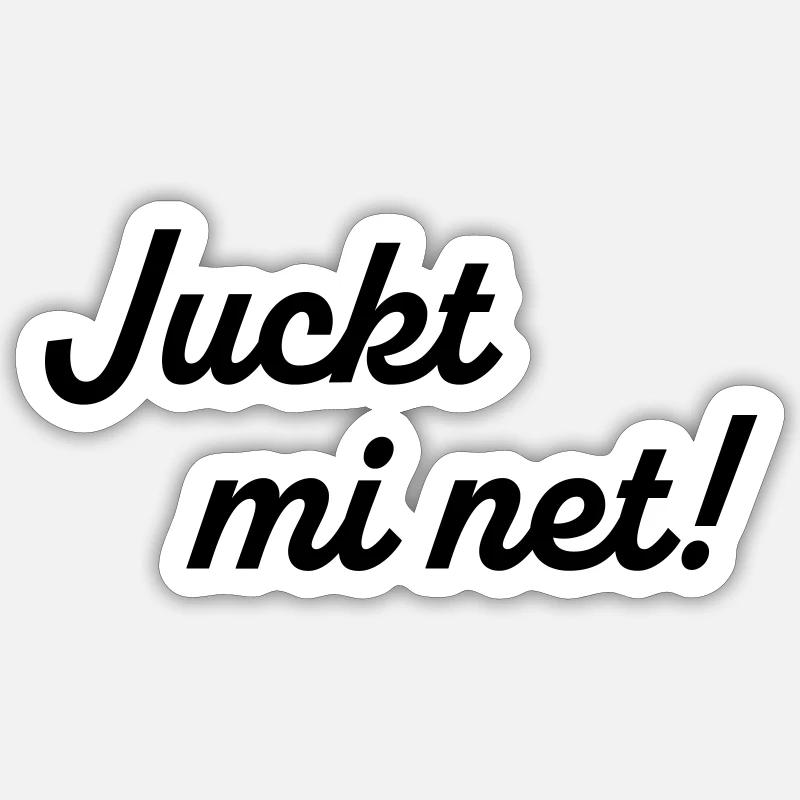 Juckt mi net - Sticker Größe S (10 x 10 cm) - Mattweiß