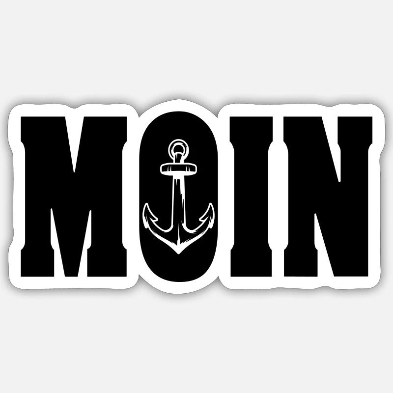 moin 1 - Sticker taille S (10 x 10 cm) - blanc mat