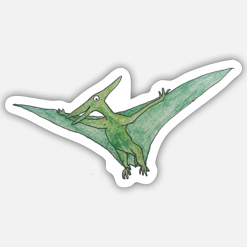 Samuel der Pteranodon Sticker Größe S (10 x 10 cm)