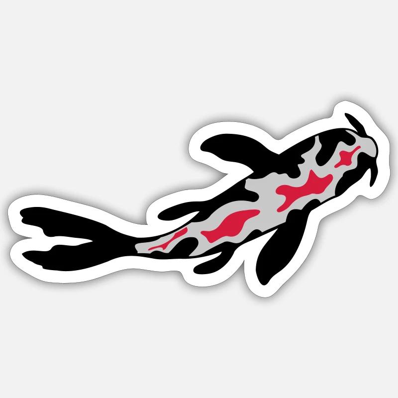 Koi Fish Nishikigoi Design - Sticker size S (10 x 10 cm) - white matte