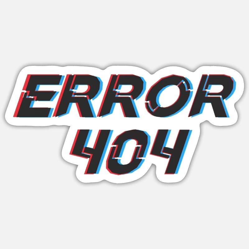 Fehler 404 Sticker Größe S (10 x 10 cm)