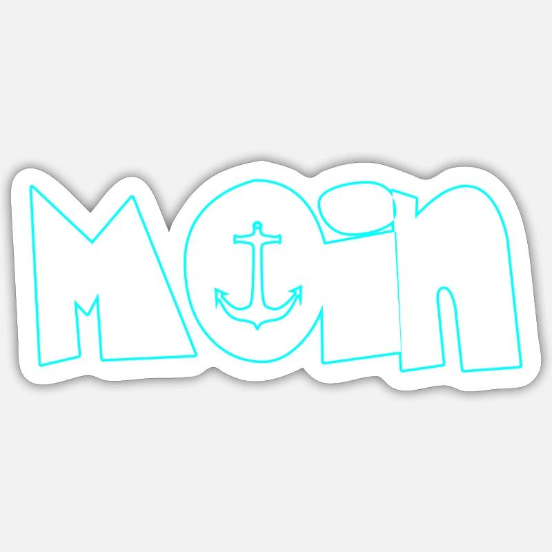 Moin - Sticker Größe S (10 x 10 cm) - Mattweiß