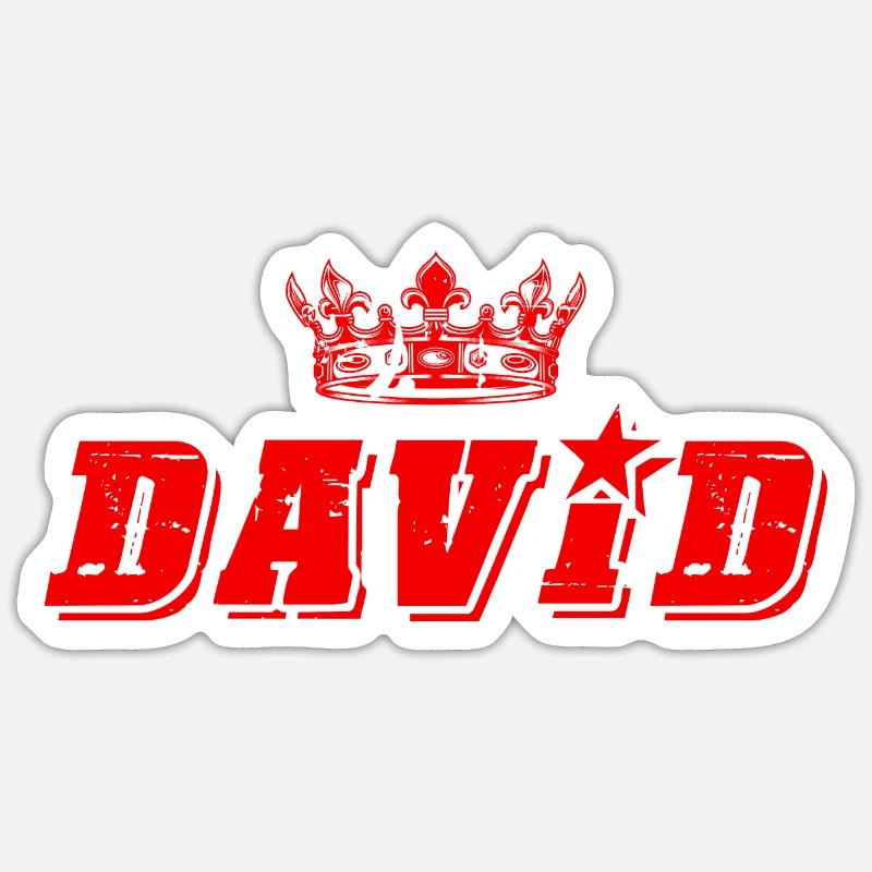 David - Sticker size S (10 x 10 cm) - white matte