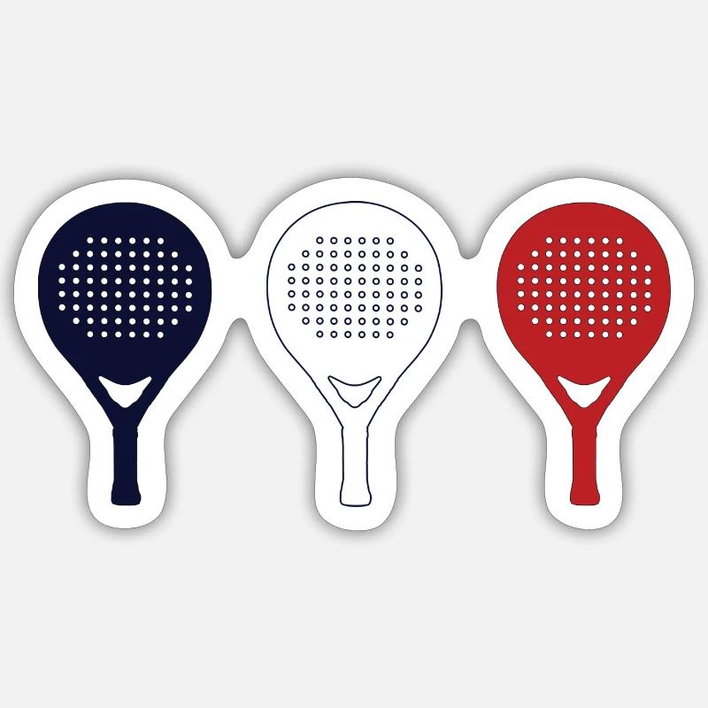 PADEL Blue White Red - Sticker size S (10 x 10 cm) - white matte