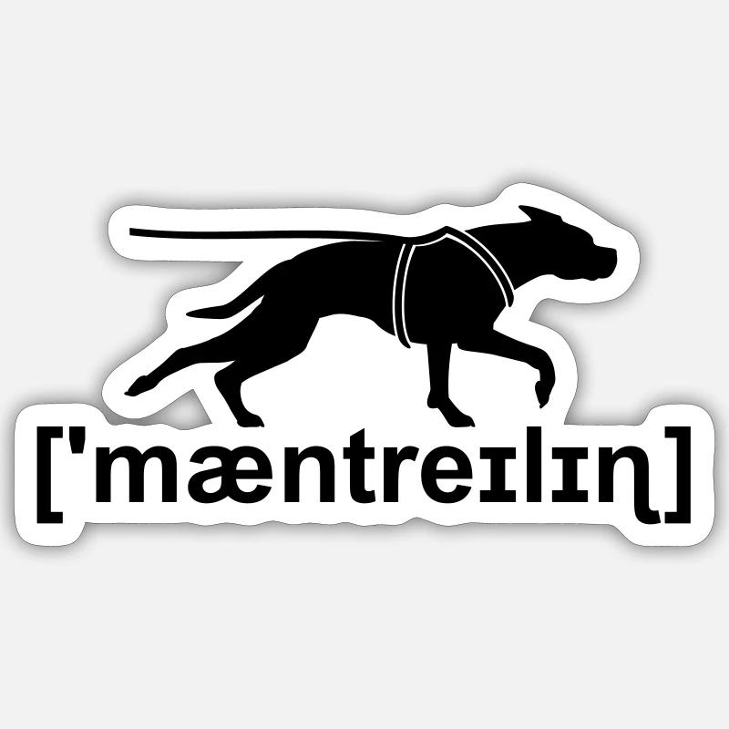 Mantrailing phonetic transcription - Sticker size S (10 x 10 cm) - white matte