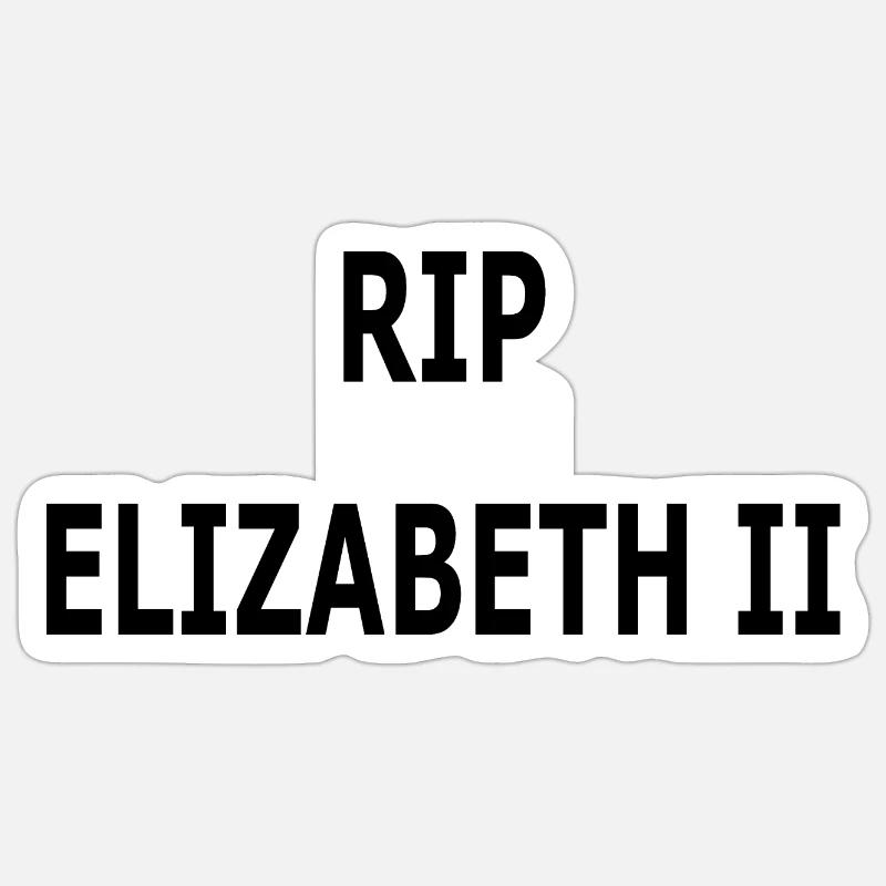 RIP ELIZABETH II Sticker size S (10 x 10 cm)