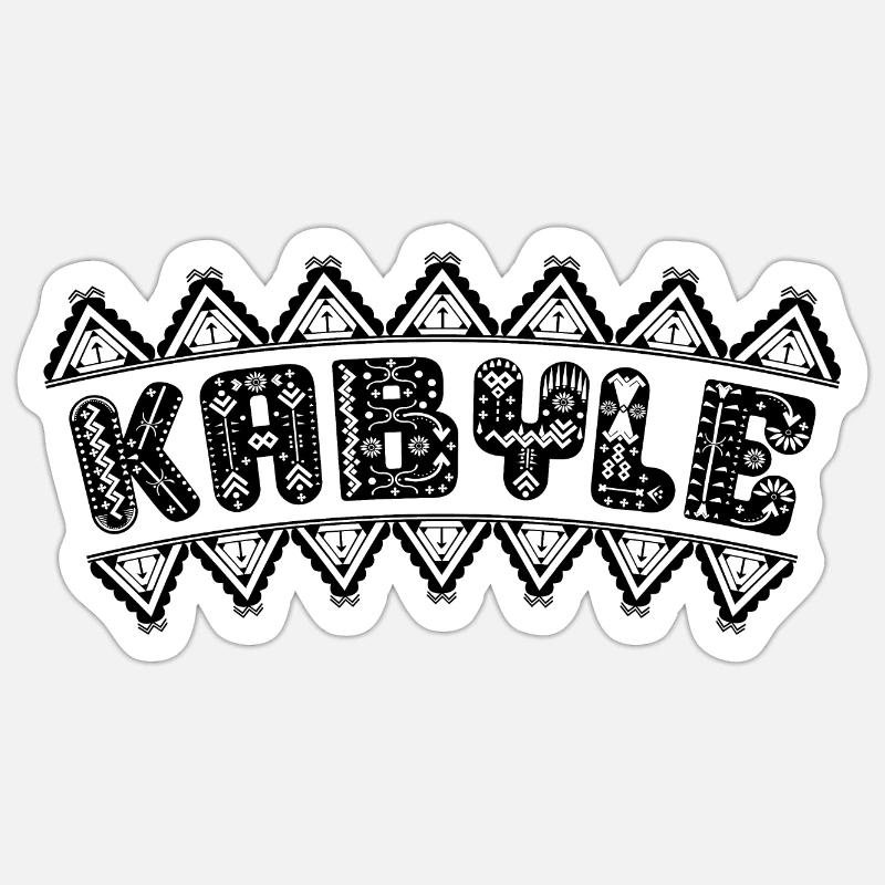 Kabyle - Sticker taille S (10 x 10 cm) - blanc mat