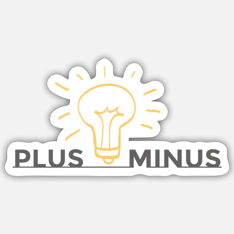 Plus Minus Sticker size S (10 x 10 cm)