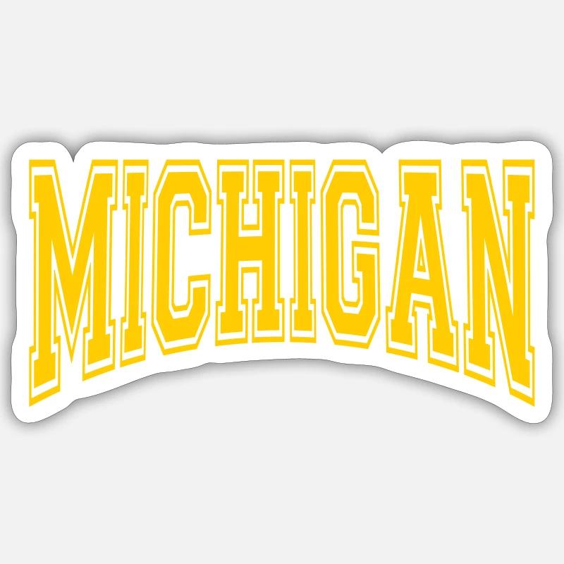 Michigan - Sticker taille S (10 x 10 cm) - blanc mat