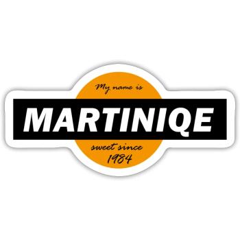 Martinique - Born in 1984 - Sticker size S (10 x 10 cm) - white matte - Front