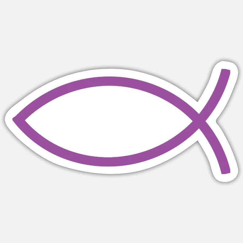 Jesus fish Ichthys fish fish Sticker size S (10 x 10 cm)
