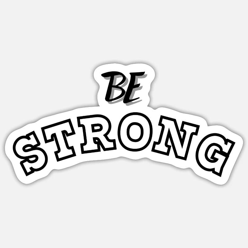 Sei STARK 2 - Sticker Größe S (10 x 10 cm) - Mattweiß
