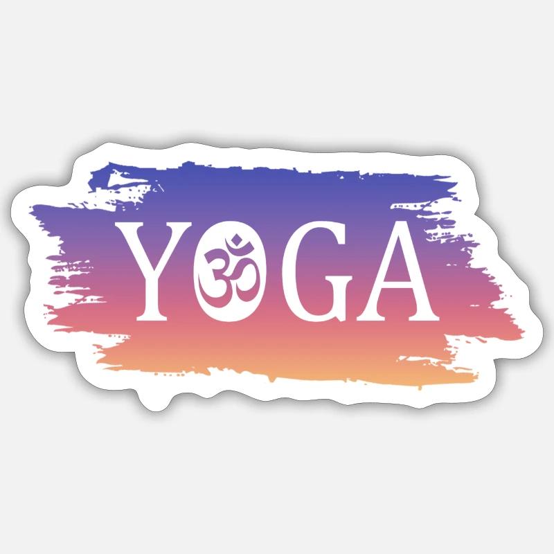 Yoga Geschenkidee - Sticker Größe S (10 x 10 cm) - Mattweiß