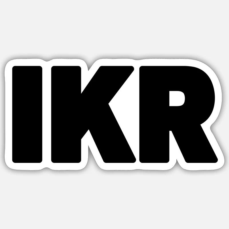 IKR | Text Slang - Sticker size S (10 x 10 cm) - white matte