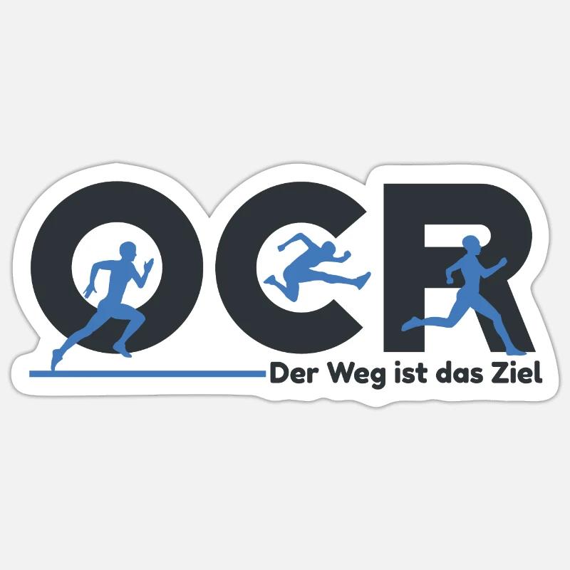 ocr obstacle race Hindernislauf mud run - Sticker Größe S (10 x 10 cm) - Mattweiß