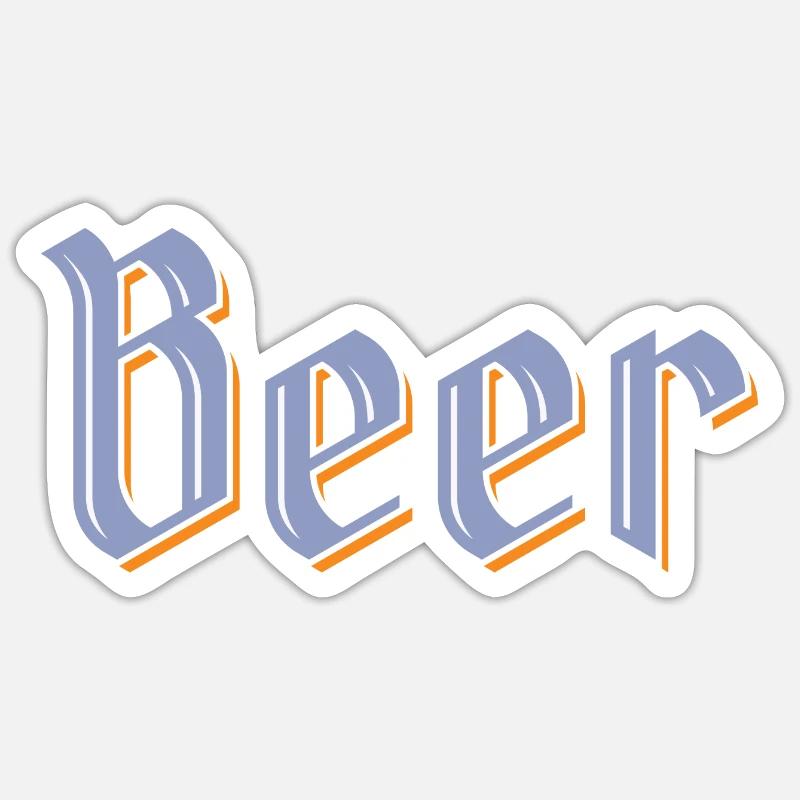 Beer - Sticker size S (10 x 10 cm) - white matte