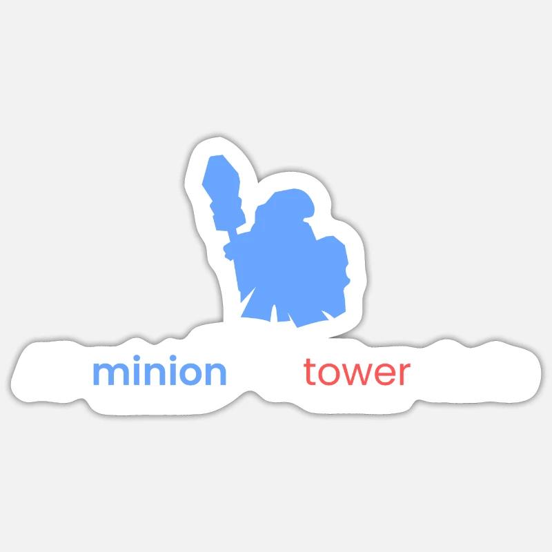 AD Servant - 2 Tower Shots - Sticker size S (10 x 10 cm) - white matte