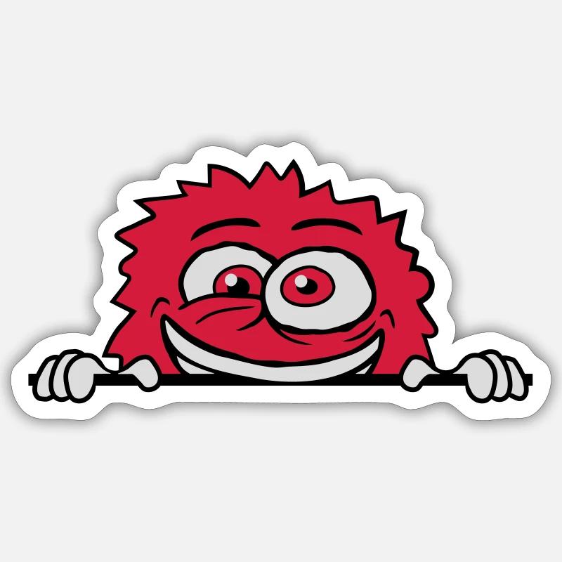 Dépression nerveuse monstre bouclier fou Sticker taille S (10 x 10 cm)