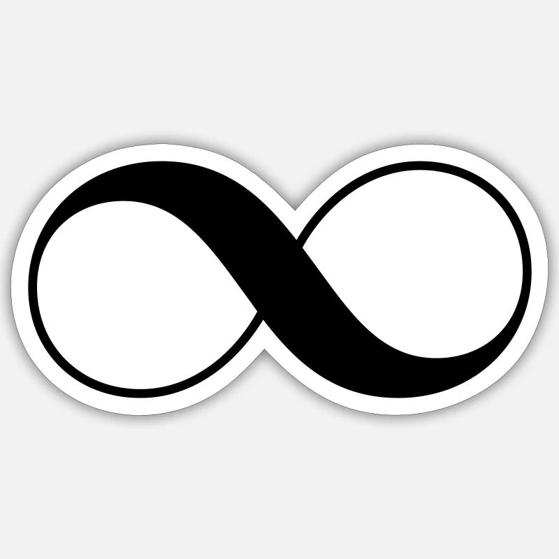 Unendlich Zeichen Unendlichkeit Geschenkidee Sticker Größe S (10 x 10 cm)