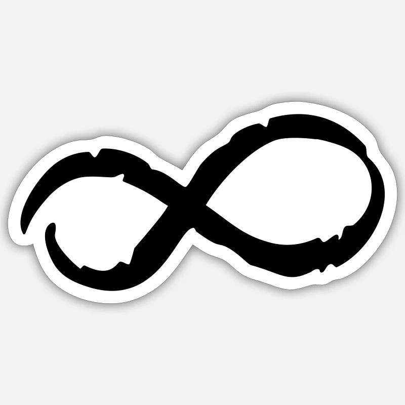 Infinite Sign Infinity Cadeau - Sticker taille S (10 x 10 cm) - blanc mat