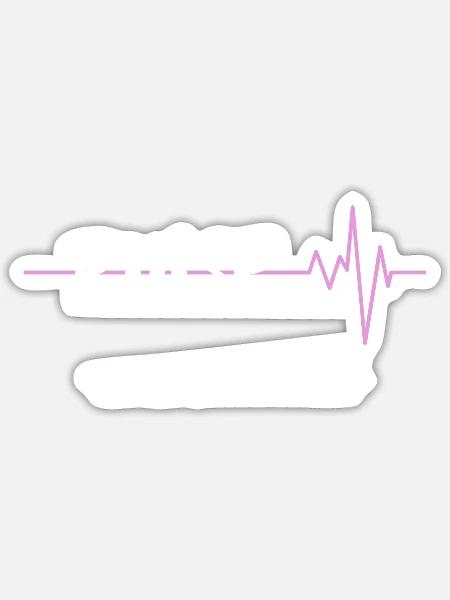 Pulse - Sticker Größe S (10 x 10 cm) - Mattweiß