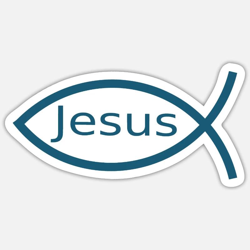 Jesus fish Ichthys fish fish Sticker size S (10 x 10 cm)