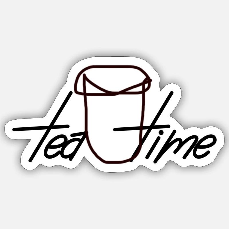 Tea time- spill the tea Sticker size S (10 x 10 cm)