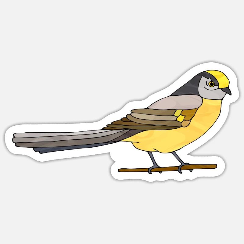 Vogel - Sticker Größe S (10 x 10 cm) - Mattweiß