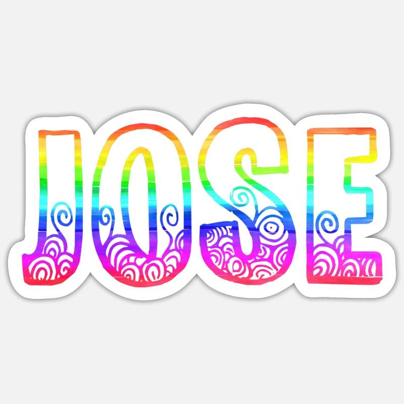 L’arc-en-ciel de Jose R - Sticker taille S (10 x 10 cm) - blanc mat