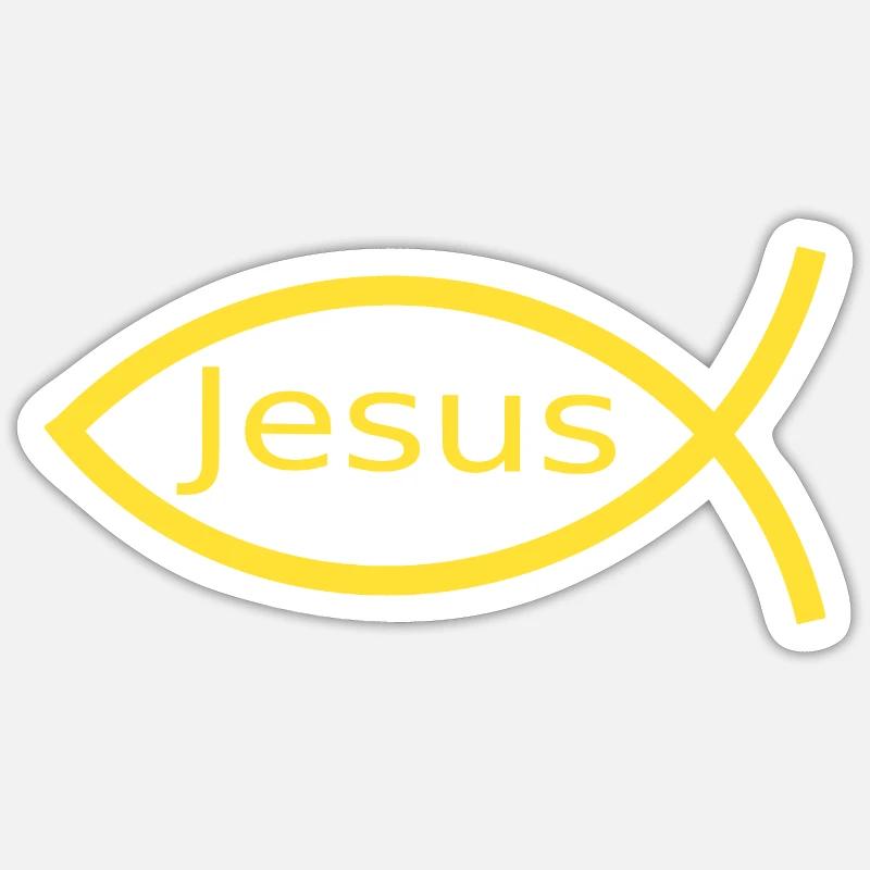 Jesus fish Ichthys fish fish Sticker size S (10 x 10 cm)
