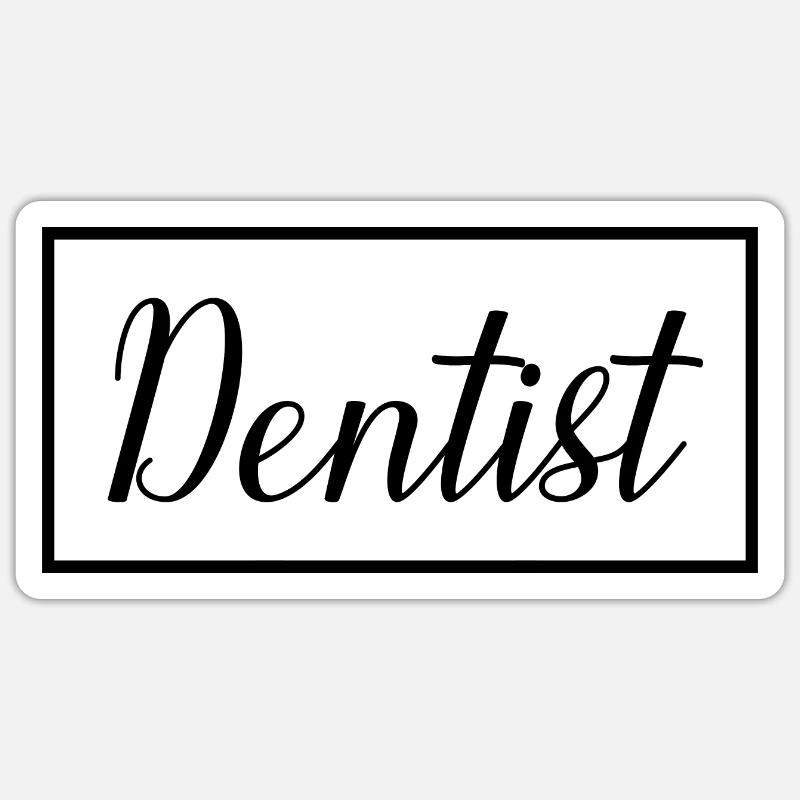 Zahnarzt Stolzer Absolvent der Zahnmedizin - Sticker Größe S (10 x 10 cm) - Mattweiß