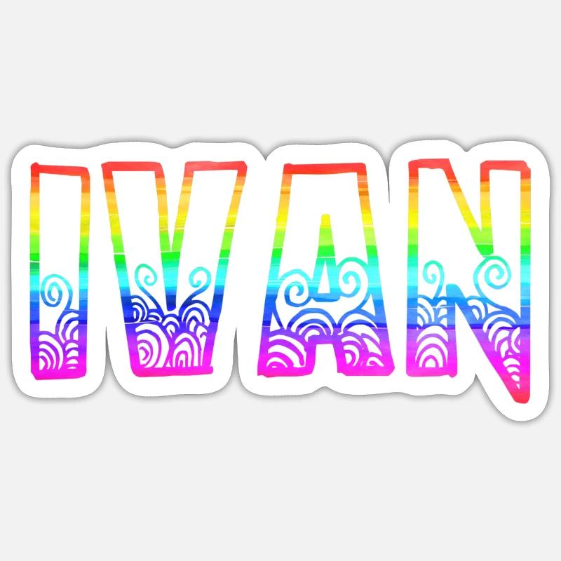ivan rs regenbogen Sticker Größe S (10 x 10 cm)