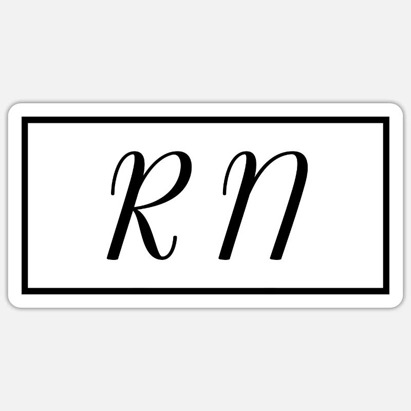 RN oder Registered Nurse Proud Graduierte Krankenpflege Sticker Größe S (10 x 10 cm)