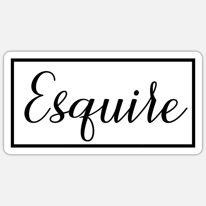 Esquire absolvierte Rechtsanwaltsschülerin - Sticker Größe S (10 x 10 cm) - Mattweiß