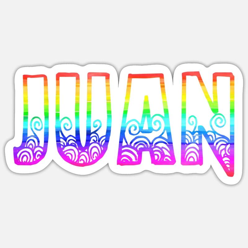 juan rs regenbogen - Sticker Größe S (10 x 10 cm) - Mattweiß
