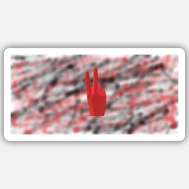 Paix - Sticker taille S (10 x 10 cm) - blanc mat