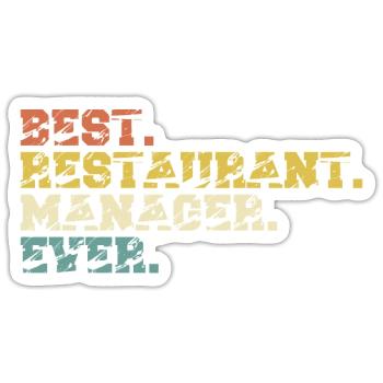 Hotel and Restaurant Manager Papa Funny saying - Sticker size S (10 x 10 cm) - white matte - Front