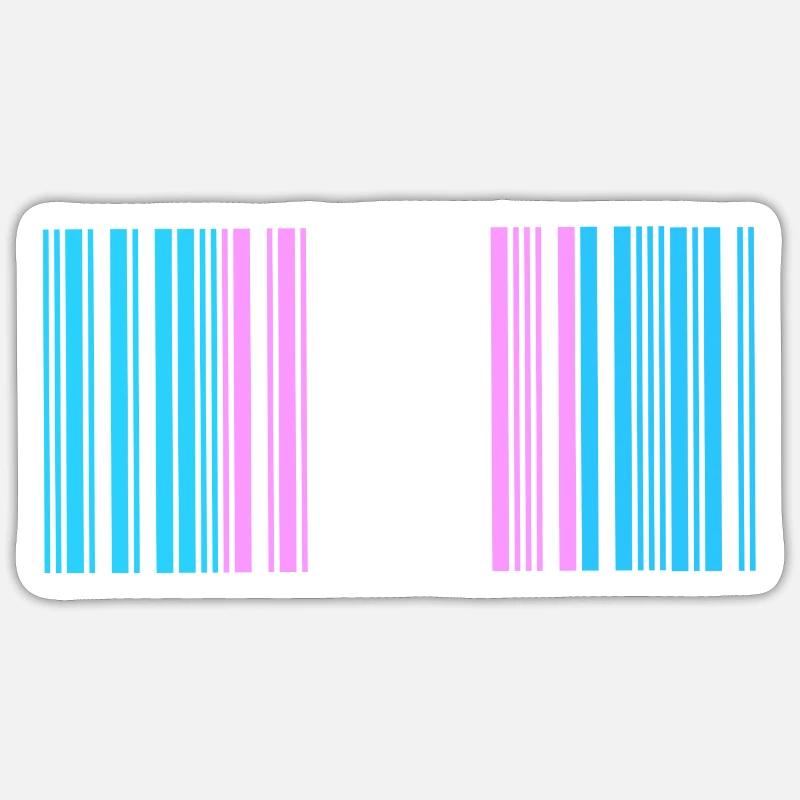 Transgender Strichcode, Gleichheit. - Sticker Größe S (10 x 10 cm) - Mattweiß