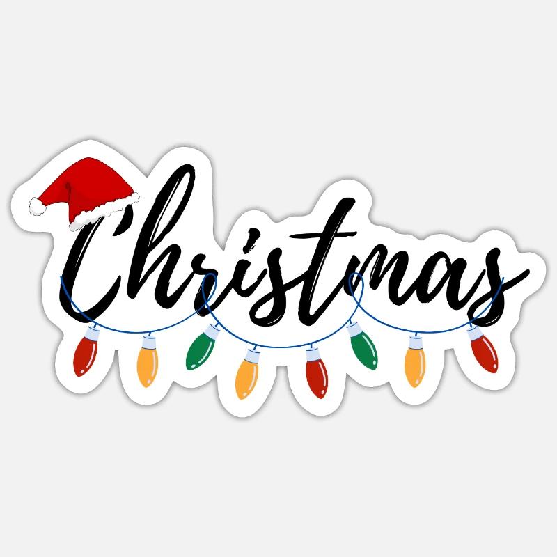 Weihnachtsgeschenk - Sticker Größe S (10 x 10 cm) - Mattweiß